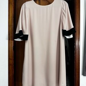 BCBGMaxAzria Cream Mini Dress with Black Trim